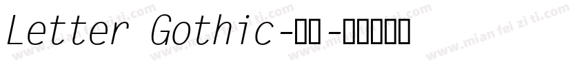 Letter Gothic-常规字体转换